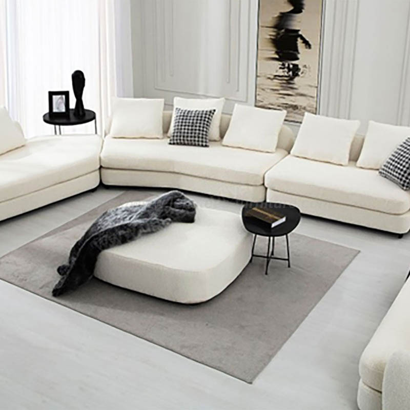 Sofa chữ L vải nhung sang trọng