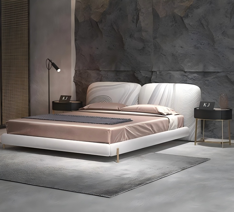 Giường da Milano Designer với cảm ứng mờ