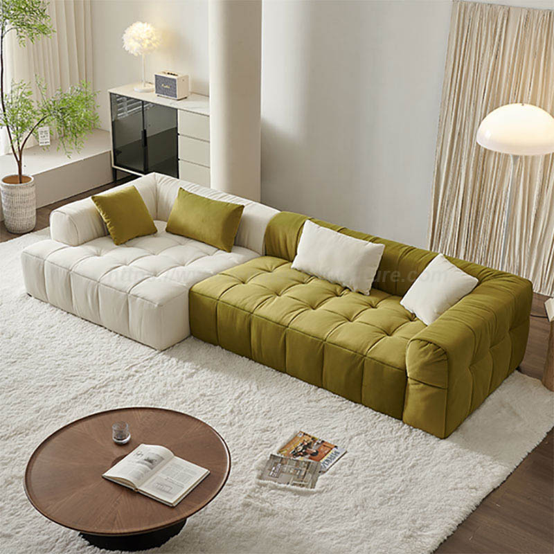 Sofa bọc vải nỉ sữa