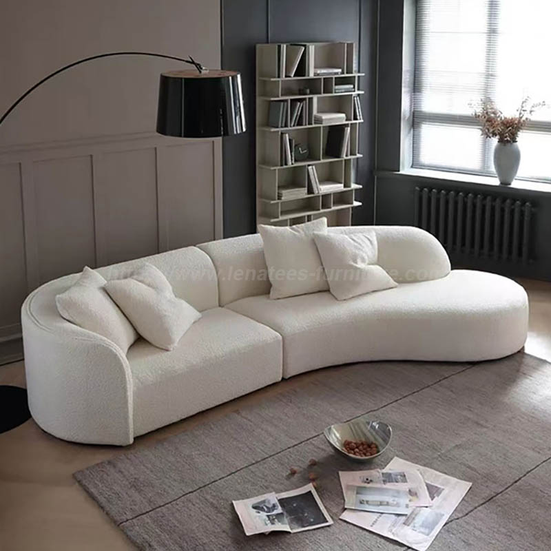 Sofa góc rộng nhung bông cá tính